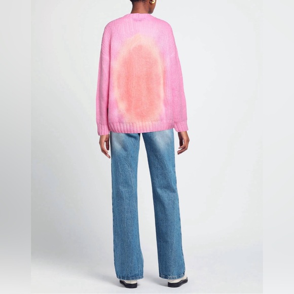 NEW MSGM Gradient Mohair Tie Dye Button Down Cardigan Oversized Sweater L - Picture 3 of 14